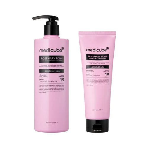 medicube Rosemary PDRN Scalp-to-Hair Strengthening Set | Includes Shampoo, Conditioner, Hair Mask, Scalp Serum | Hair Thinning Care Set for Dry & Oily, Damaged, Frizzy Hair, Oily Flaky-looking Scalp | Korea Hair Care